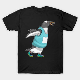 Penguin Runner Running Sports T-Shirt